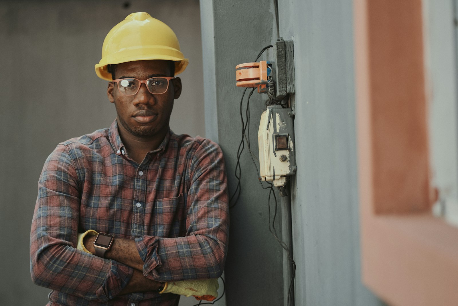 Electrician carrying out safe wiring installation